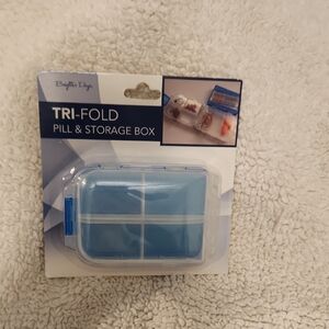 Blue Tri-Fold Pill & Storage Box